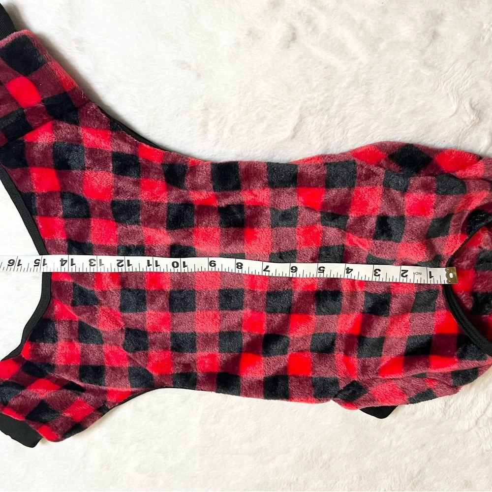 Red & Black Buffalo Plaid Dog Pajamas Size Large NWOT